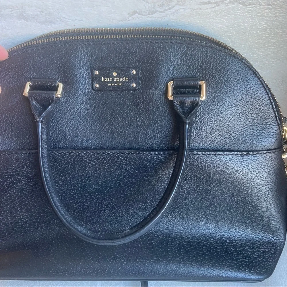 Kate Spade Black Leather Satchel Purse